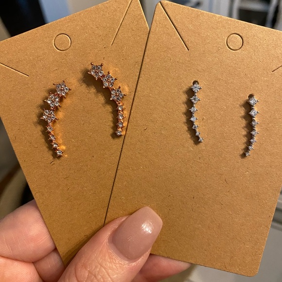 Ear climber stud Earrings - Picture 6 of 8